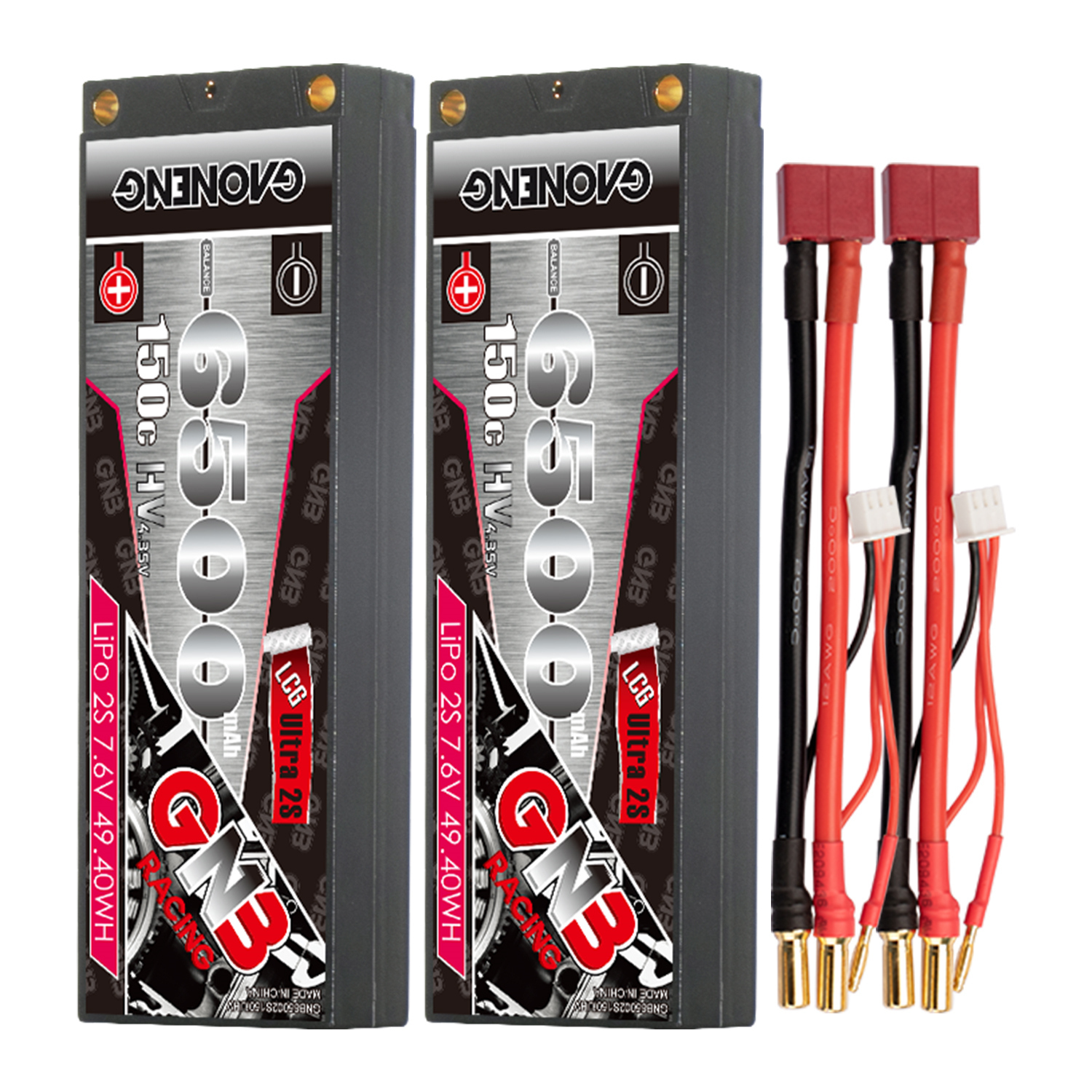 GAONENG GNB LiHV 2S 7.6V 6500mAh 150C Hard Case Ultra LCG LiPo Battery