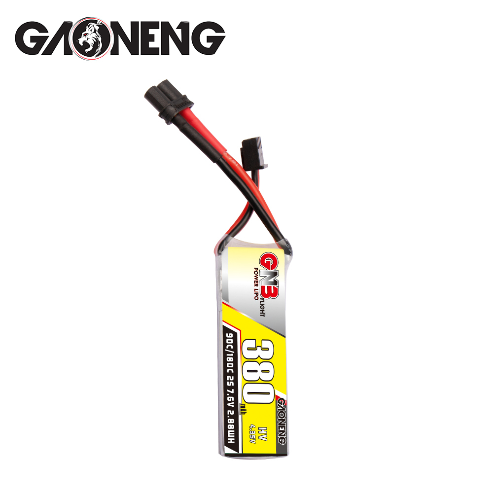 4PCS - GAONENG GNB LiHV 2S 7.6V 380mAh 90C XT30 LiPo Battery