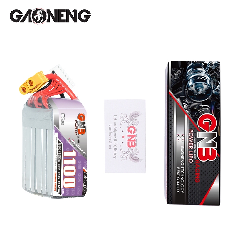 GAONENG GNB LiHV 6S 22.8V 1100mAh 60C XT30 LiPo Battery LongRange