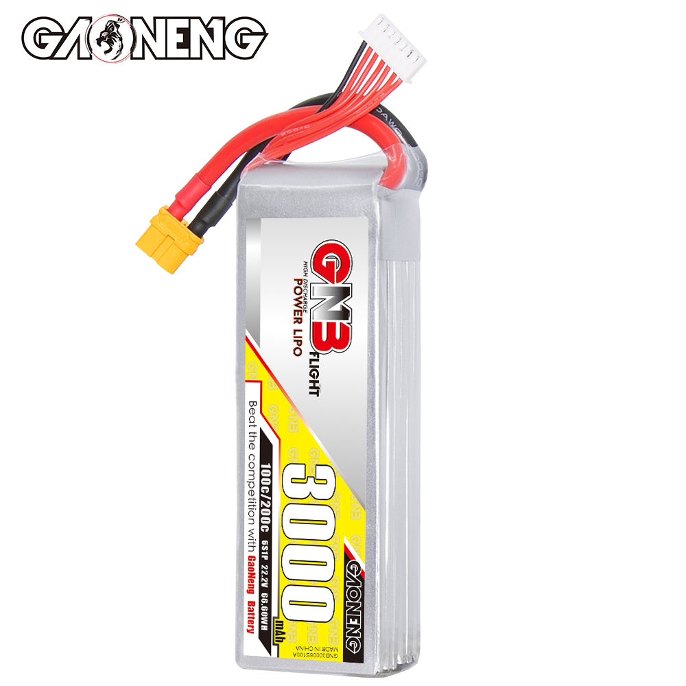1PC - GAONENG GNB 6S 22.2V 3000mAh 100C LiPo Battery XT60