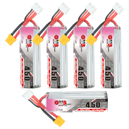 GAONENG GNB LiHV 3S 11.4V 450mAh 80C XT30 LiPo Battery Long Type