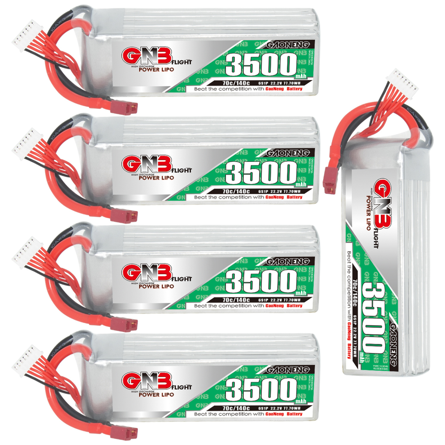 GAONENG GNB 6S 22.2V 3500mAh 70C LiPo Battery T-PLUG