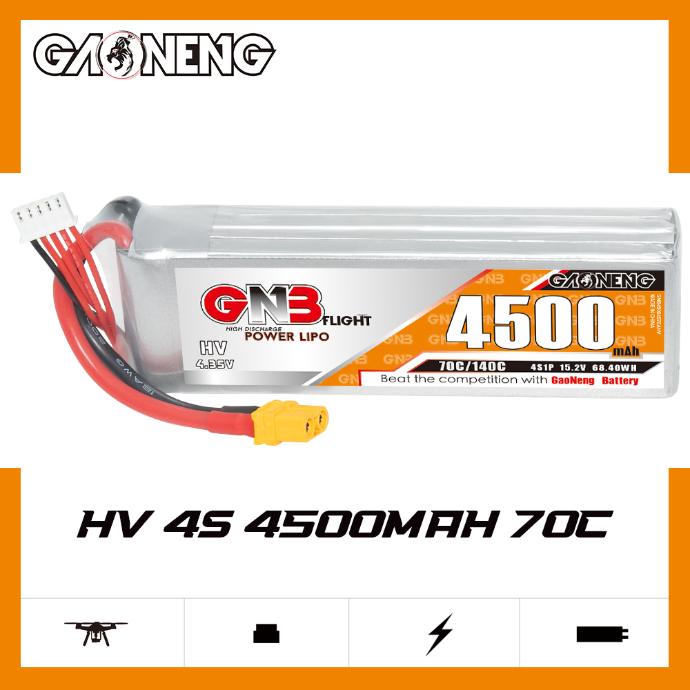 GAONENG GNB LiHV 4S 15.2V 4500mAh 70C LiPo Battery XT60