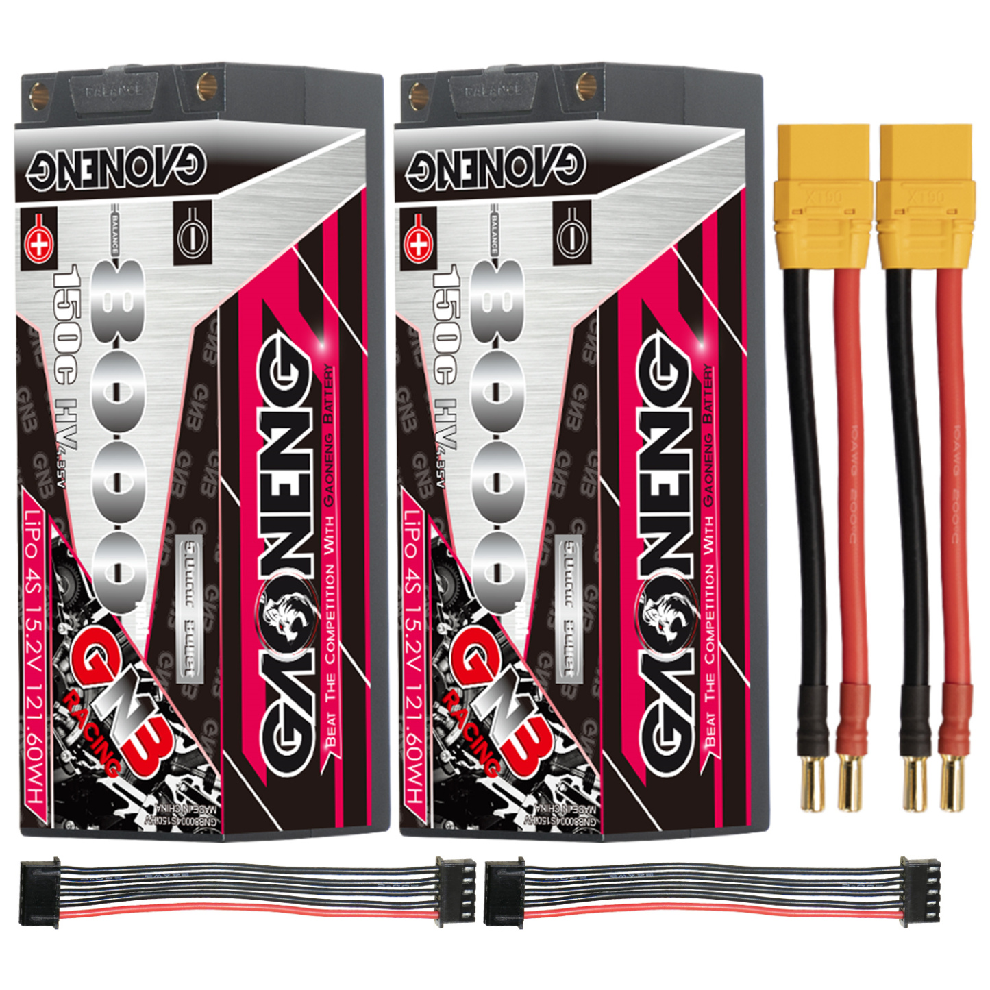 GAONENG GNB LiHV 4S 15.2V 8000mAh 150C 5mm Bullet Hard Case LiPo Battery