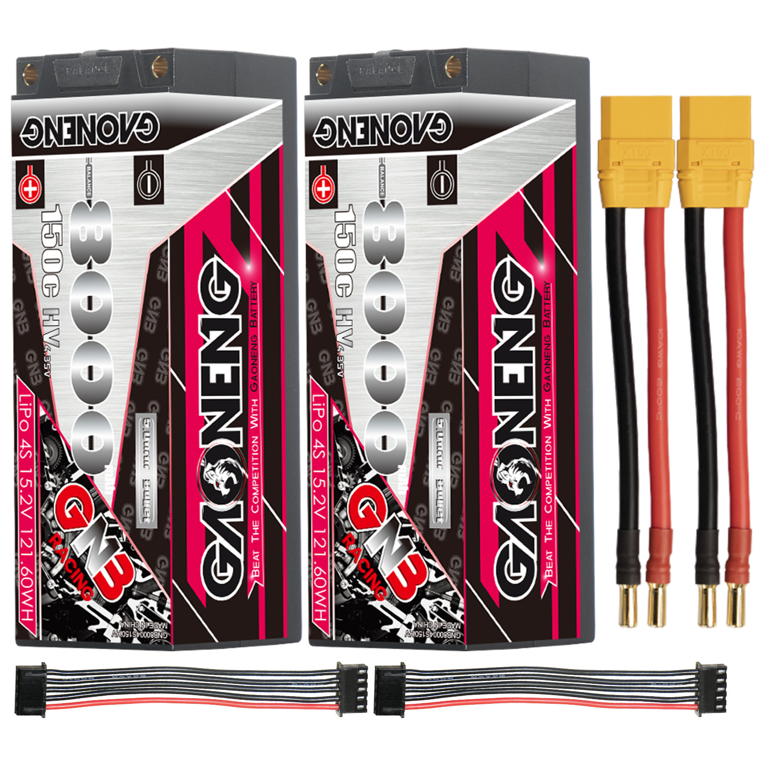 GAONENG GNB LiHV 4S 15.2V 8000mAh 150C 5mm Bullet Hard Case LiPo Battery