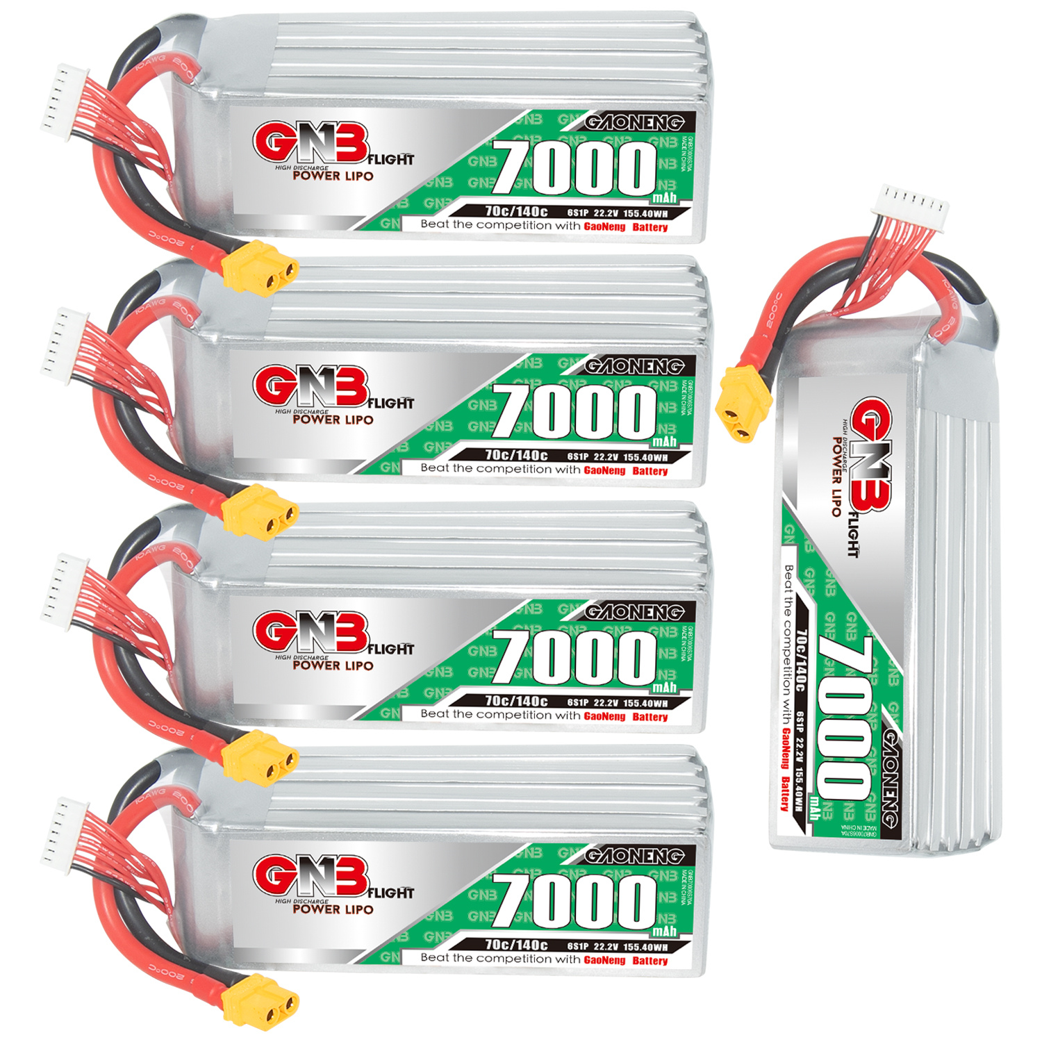 GAONENG GNB 6S 22.2V 7000mAh 70C LiPo Battery XT60