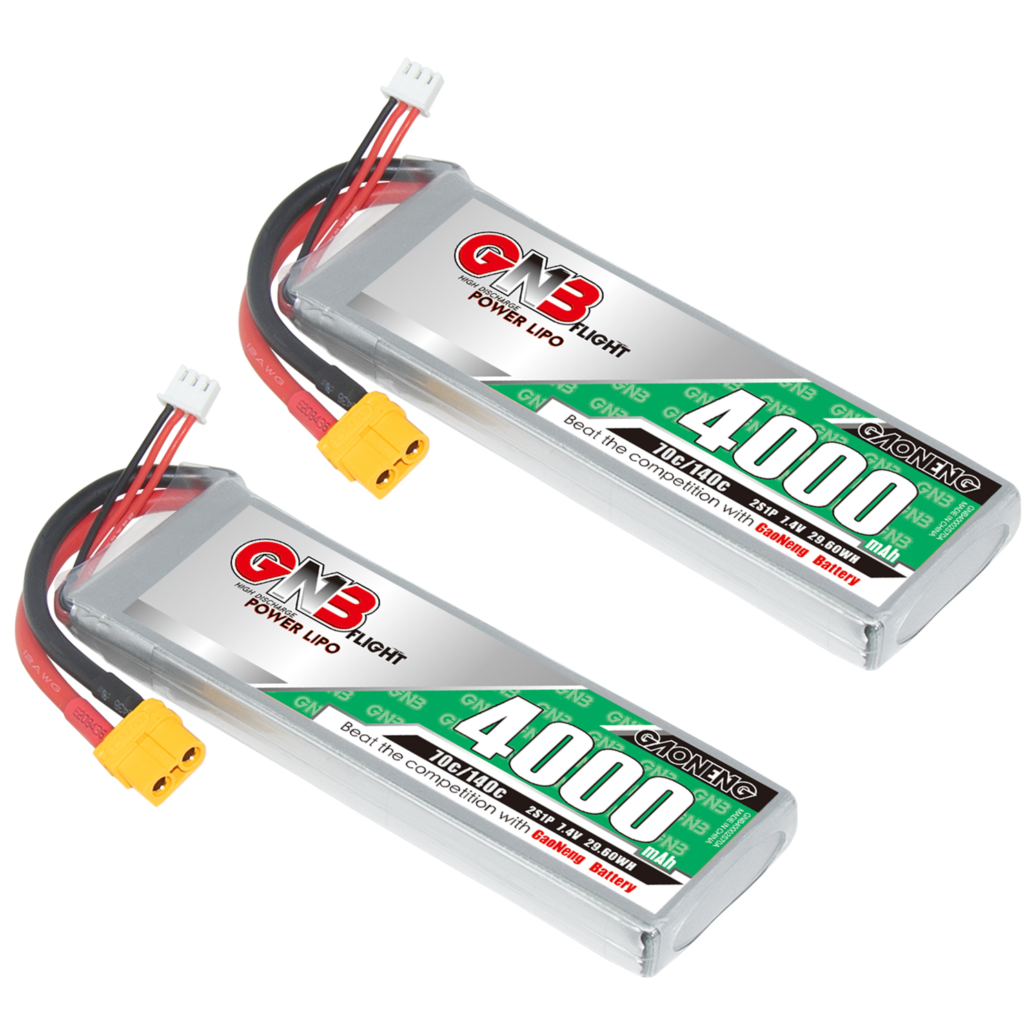 GAONENG GNB 2S 7.4V 4000mAh 70C LiPo Battery XT60