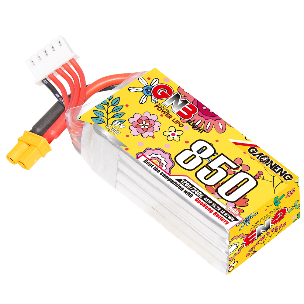 GAONENG GNB LiHV 4S 15.2V 850mAh 120C XT30 LiPo Battery