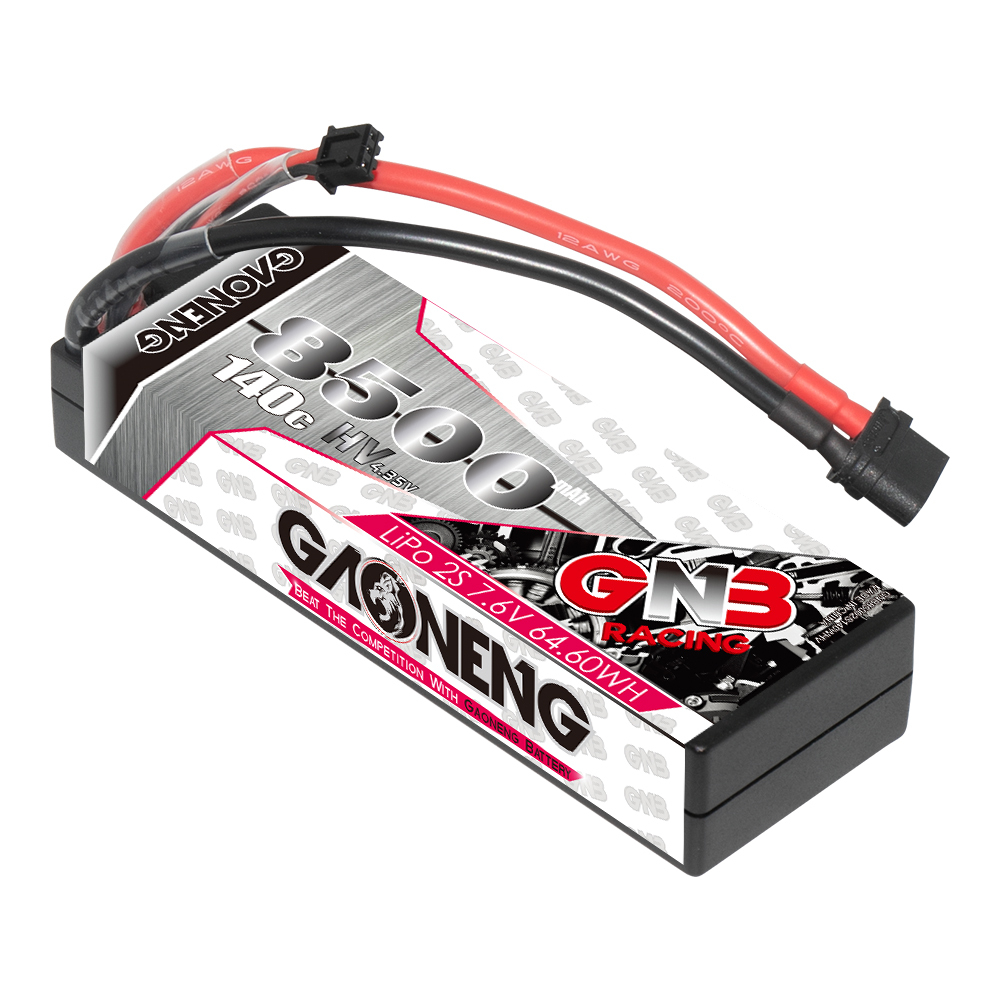 1PC - GAONENG GNB LiHV 2S 7.6V 8500mAh 140C Cabled Hard Case LiPo Battery XT60