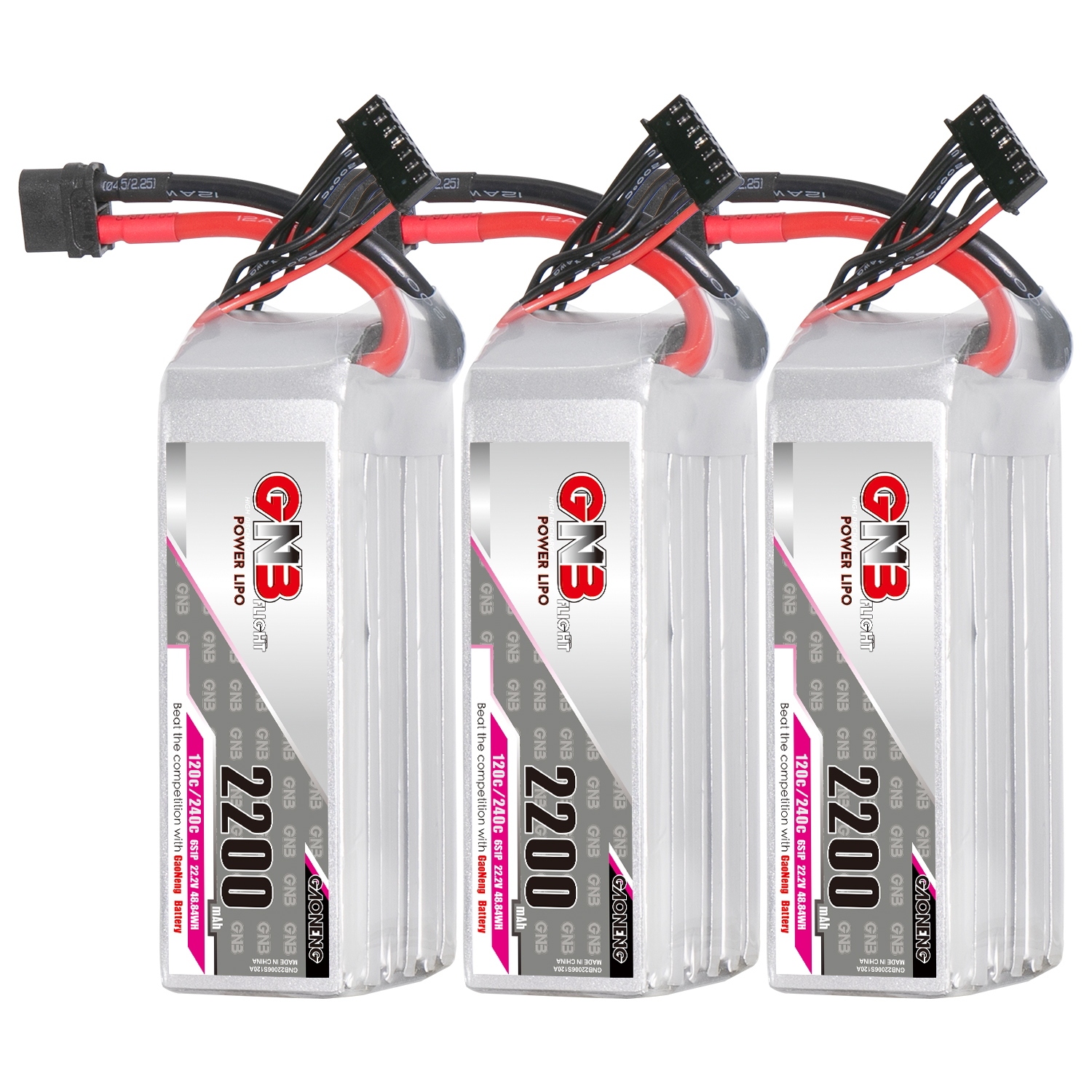 GAONENG GNB 6S 22.2V 2200mAh 120C XT60 LiPo Battery