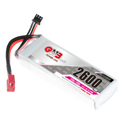 2PCS - GAONENG GNB 2S 7.4V 2600mAh 120C LiPo Battery T-Plug