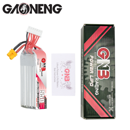 2PCS - GAONENG GNB LiHV 6S 22.8V 550mAh 100C XT30 LiPo Battery Long Type