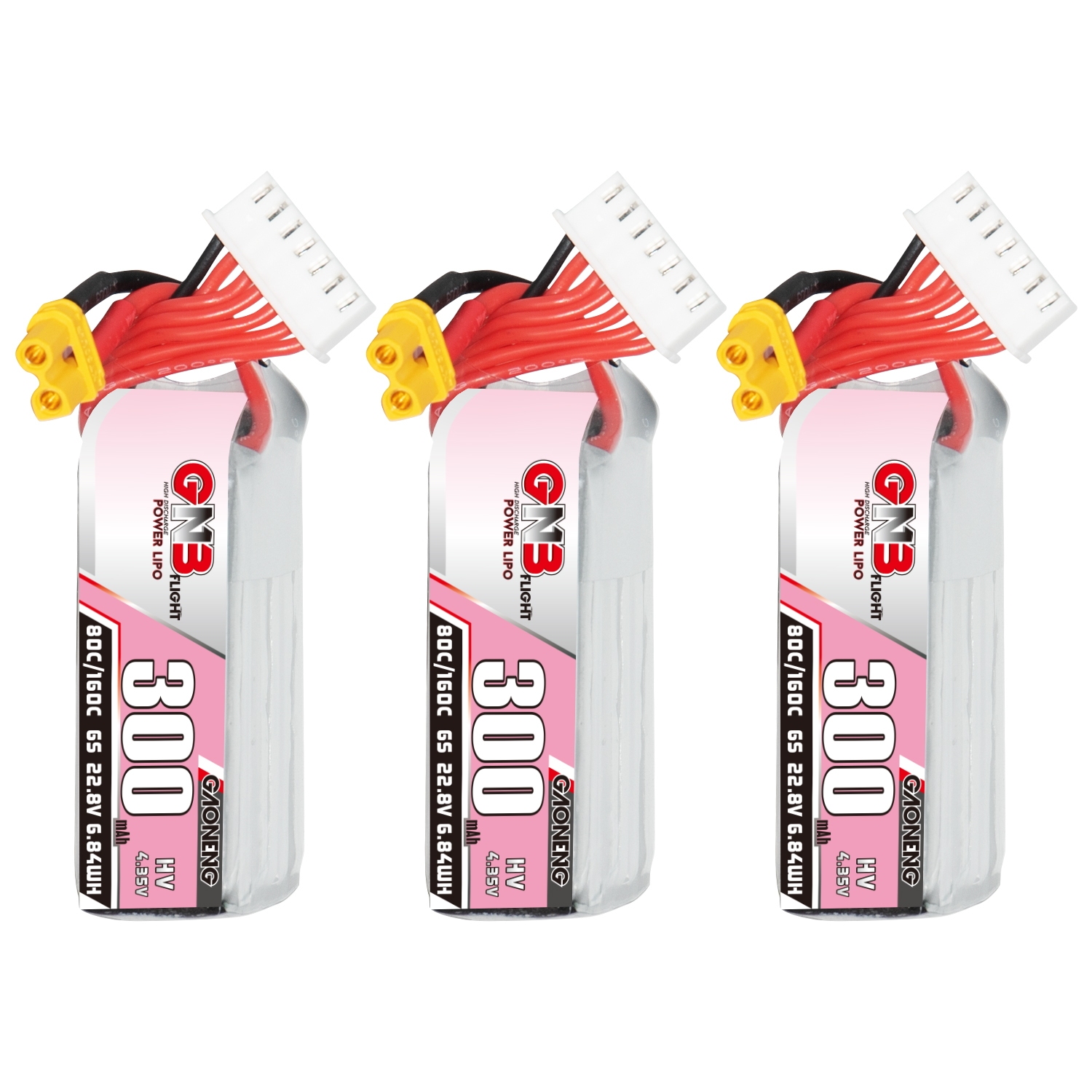 GAONENG GNB LiHV 6S 22.8V 300mAh 80C XT30 LiPo Battery
