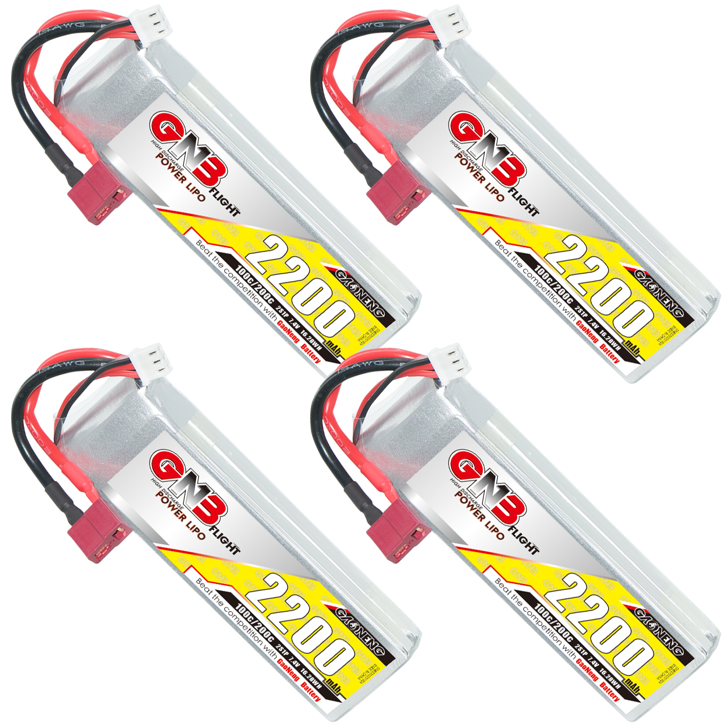 GAONENG GNB 2S 7.4V 2200mAh 100C LiPo Battery T-Plug