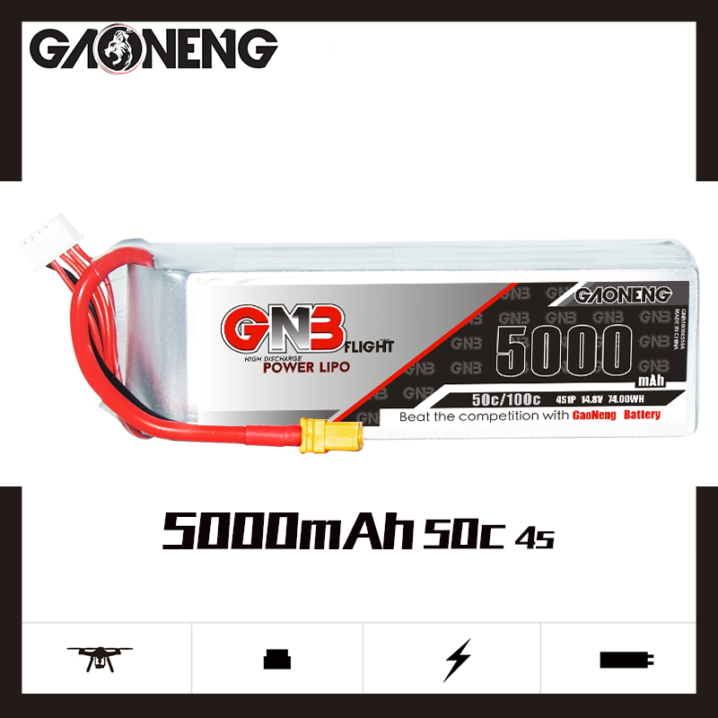 1PC - GAONENG GNB 4S 14.8V 4000mAh 50C LiPo Battery XT60