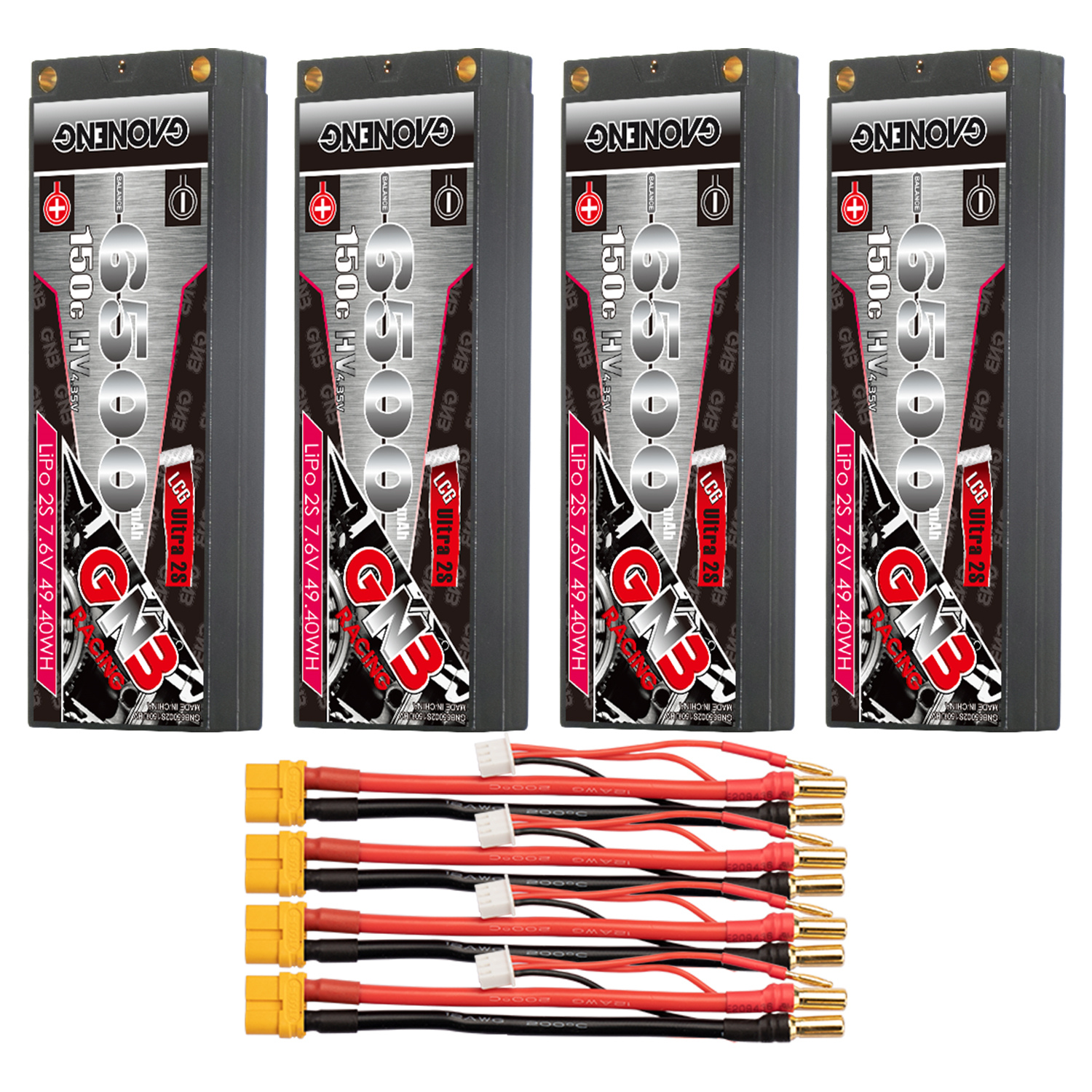 GAONENG GNB LiHV 2S 7.6V 6500mAh 150C Hard Case Ultra LCG LiPo Battery