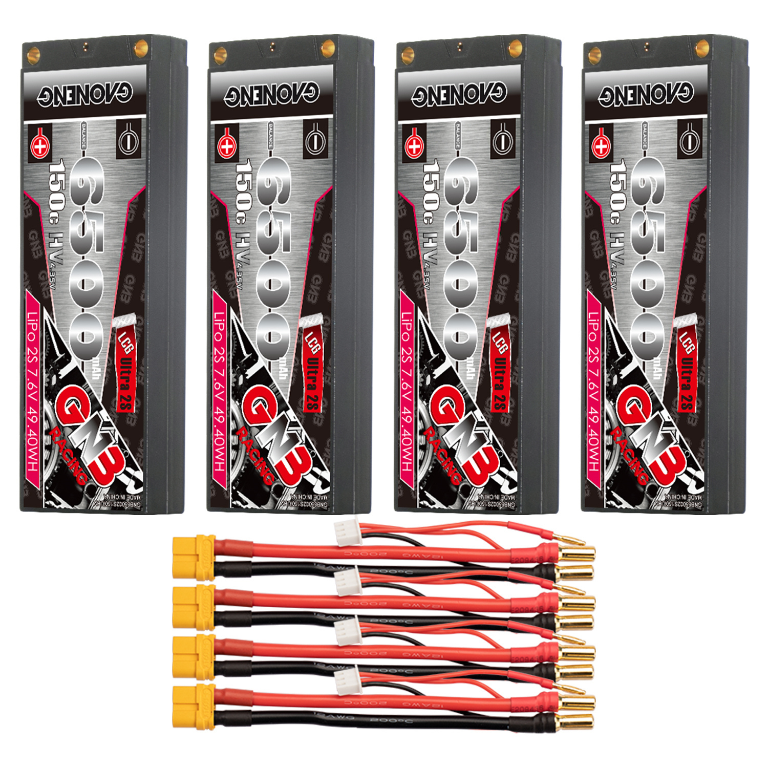 GAONENG GNB LiHV 2S 7.6V 6500mAh 150C Hard Case Ultra LCG LiPo Battery