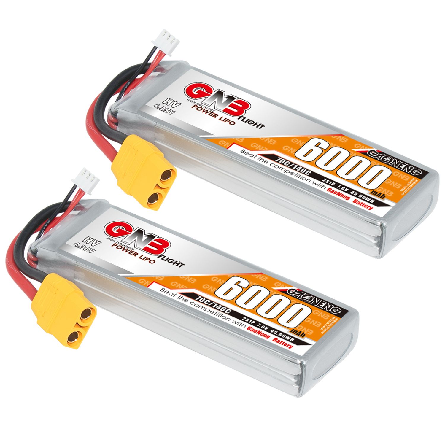 GAONENG GNB HV 2S 7.6V 6000mAh 70C LiPo Battery XT90