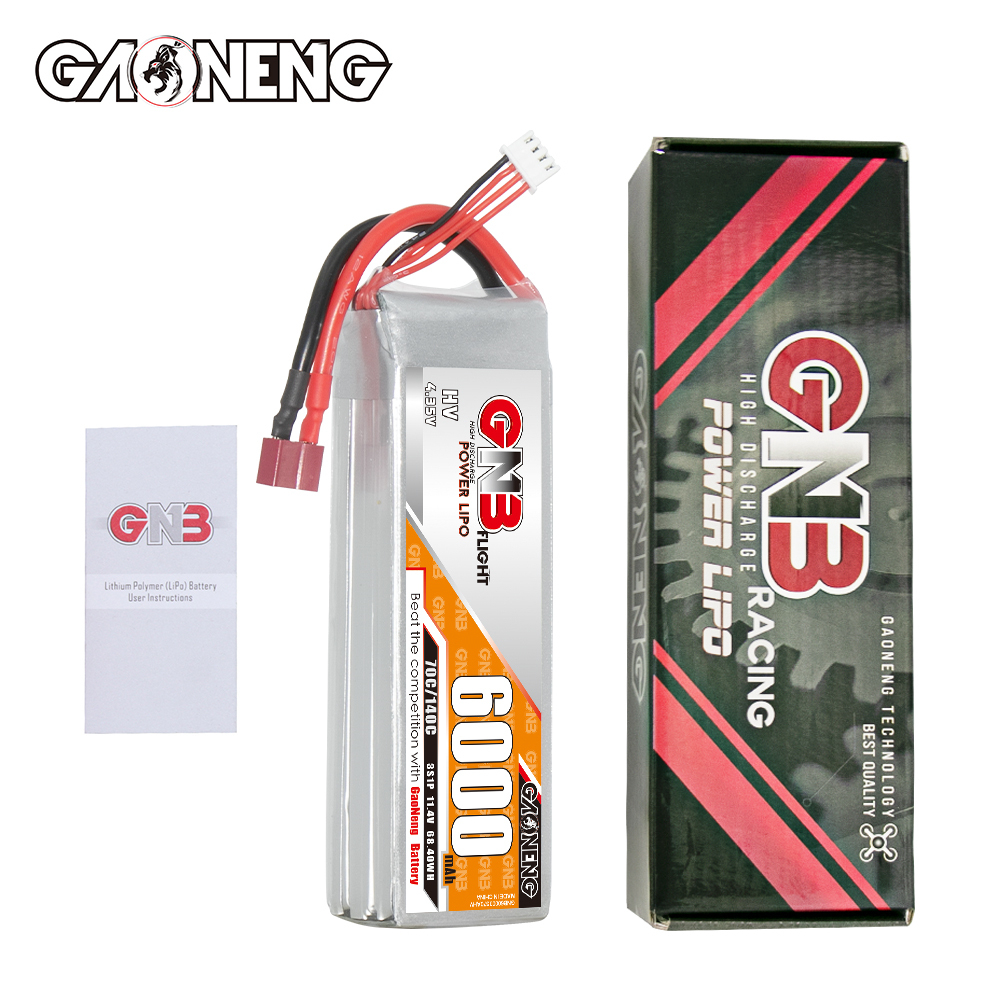 GAONENG GNB HV 3S 11.4V 6000mAh 70C LiPo Battery T-PLUG