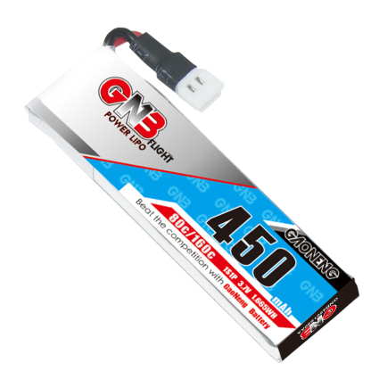 4PCS - GAONENG GNB 1S 3.7V 450mAh 80C LiPo Battery Molex 51005 Connector