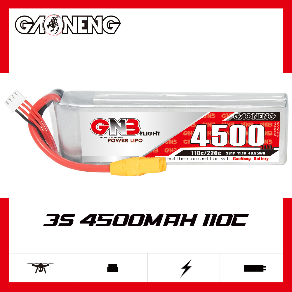 GAONENG GNB 3S 11.1V 4500mAh 110C LiPo Battery XT90