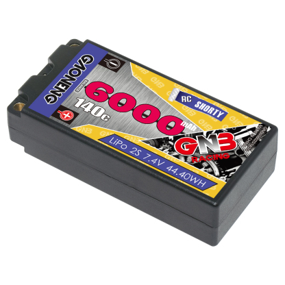 GAONENG GNB 2S 7.4V 6000mAh 140C Shorty 5mm Bullet Hard Case LiPo Battery