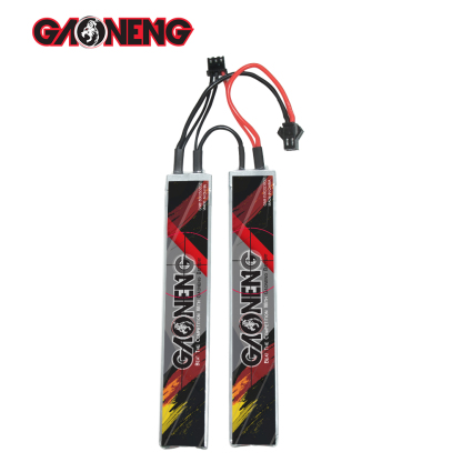 2PCS - GAONENG GNB 2S 7.4V 1500mAh 30C SM Plug 2cells LiPo Battery for AirSoft
