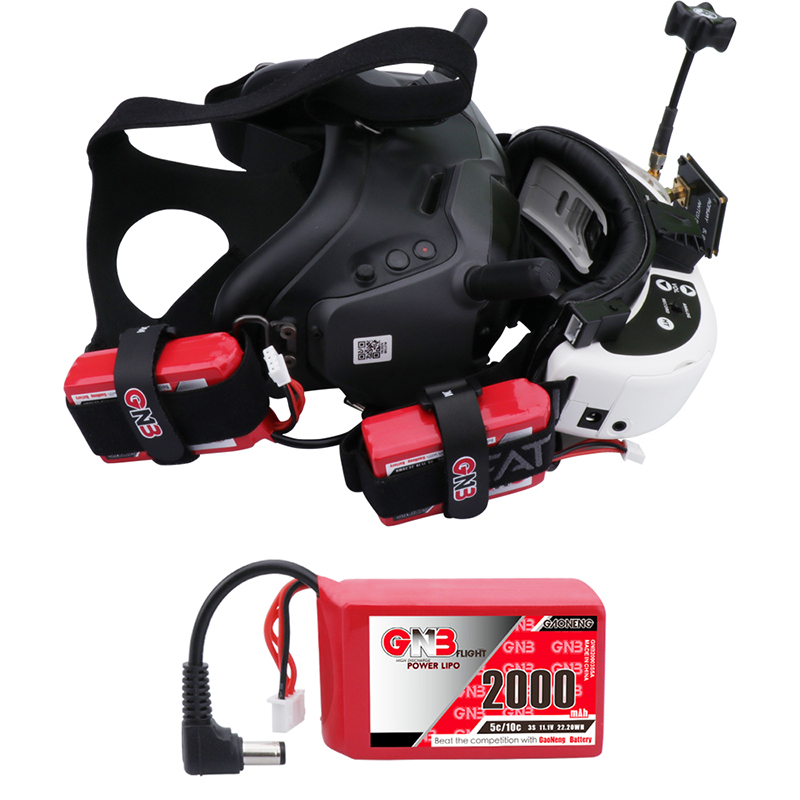 2PCS - GAONENG GNB 3S 11.1V 2000mAh 50C LiPo Battery DC5.5