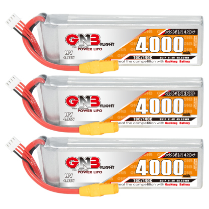 GAONENG GNB LiHV 3S 11.4V 4000mAh 70C LiPo Battery XT90