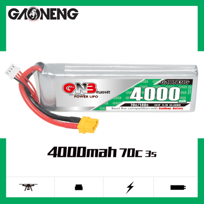 1PCS - GAONENG GNB 3S 11.1V 4000mAh 70C LiPo Battery XT60
