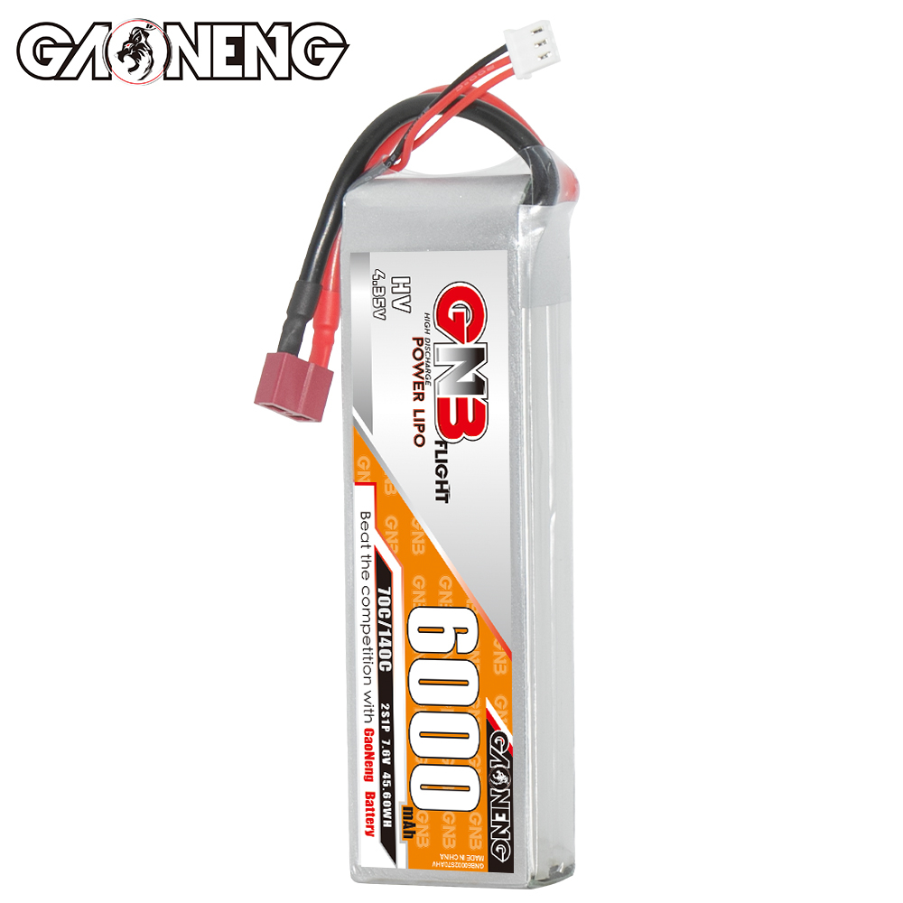 GAONENG GNB HV 2S 7.6V 6000mAh 70C LiPo Battery T-PLUG