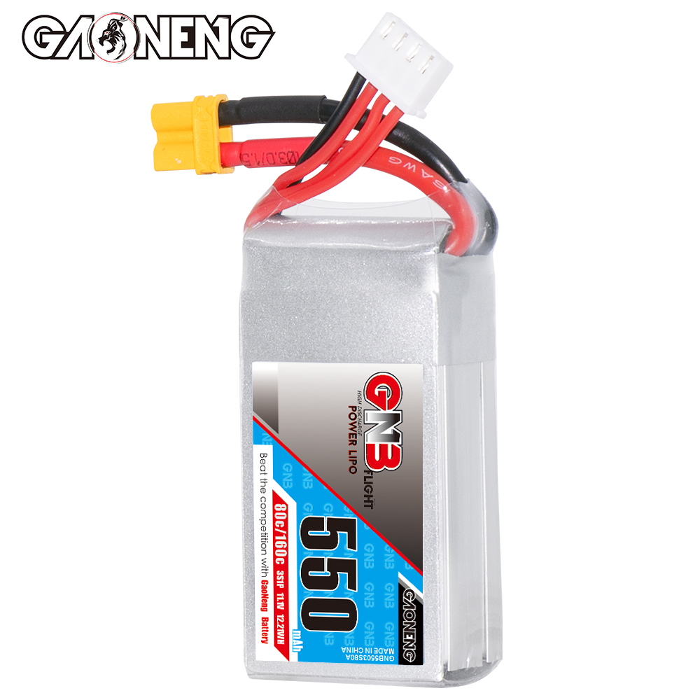 GAONENG GNB 3S 11.1V 550mAh 80C XT30 LiPo Battery