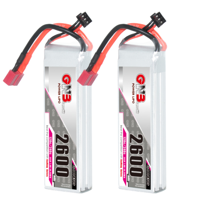 2PCS - GAONENG GNB 2S 7.4V 2600mAh 120C LiPo Battery T-Plug