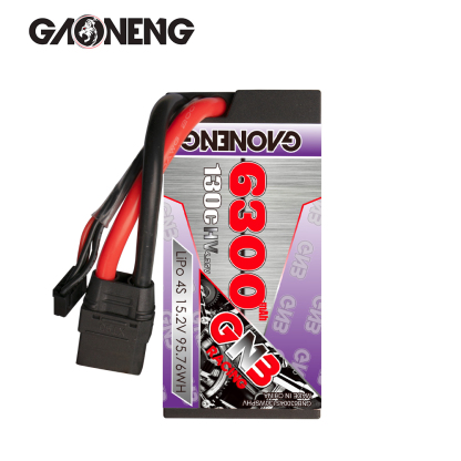 GAONENG GNB LiHV 4S 15.2V 6300mAh 130C Cabled 4S Shorty Hard Case LiPo Battery XT90