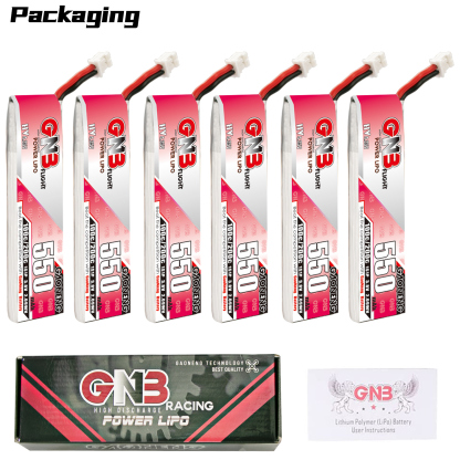 GAONENG GNB LiHV 1S 3.8V 550mAh 100C PH2.0 Cabled LiPo Battery