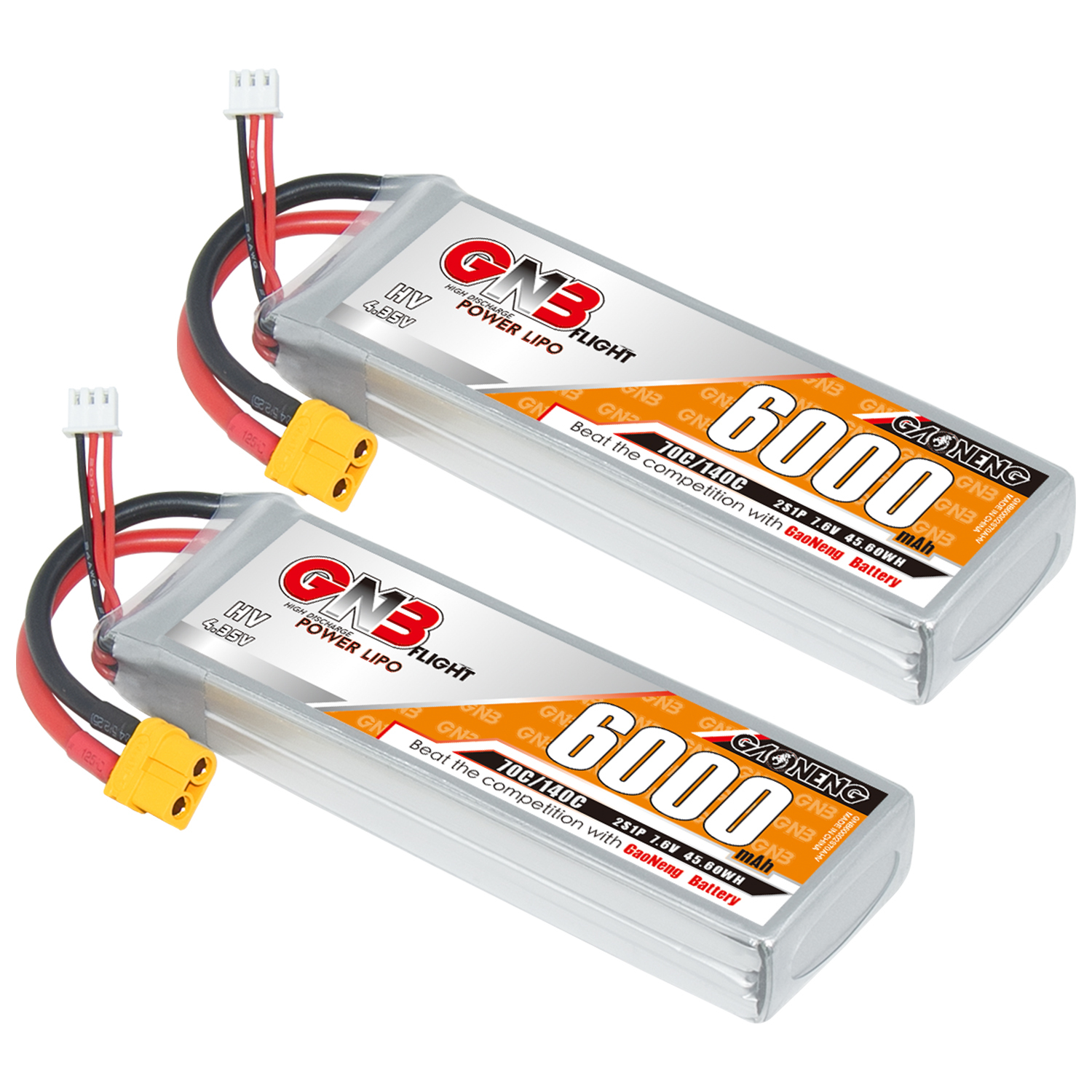 GAONENG GNB HV 2S 7.6V 6000mAh 70C LiPo Battery XT60