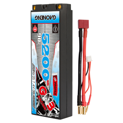 GAONENG GNB 2S 7.4V 5200mAh 90C 5mm Bullet Hard Case LiPo Battery