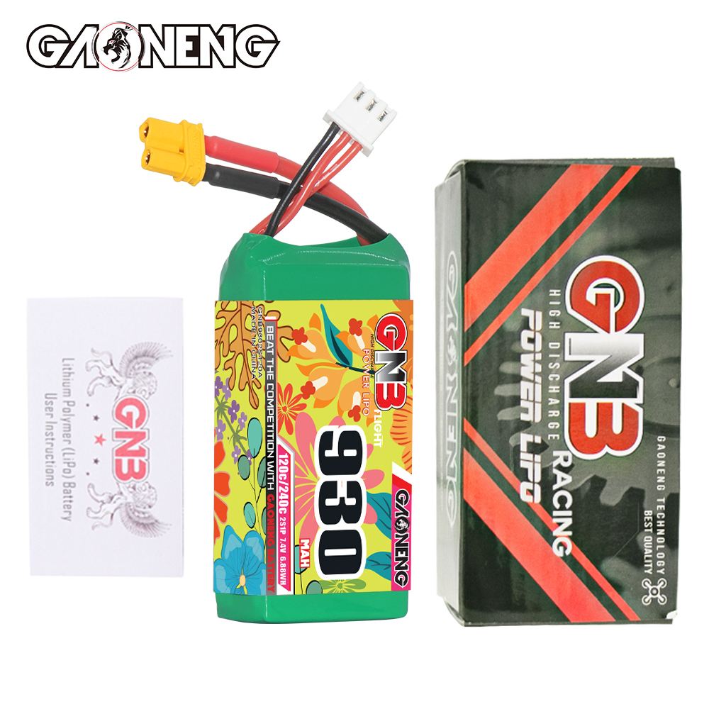 GAONENG GNB 2S 7.4V 930mAh 120C XT30 LiPo Battery