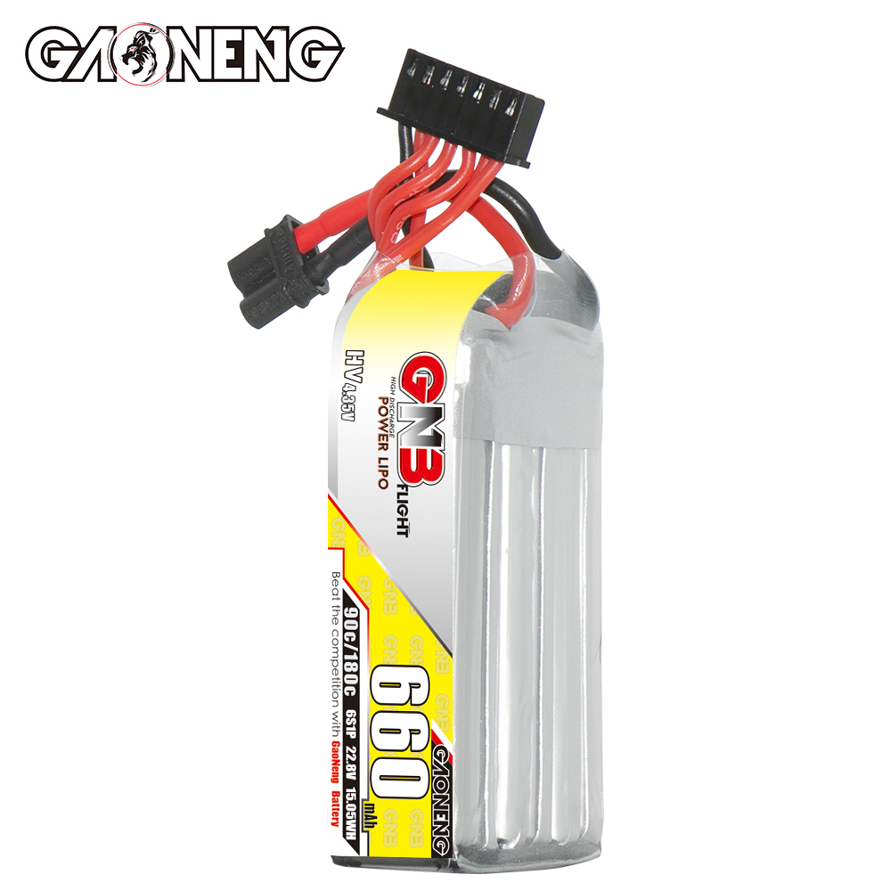 GAONENG GNB LiHV 6S 22.8V 660mAh 90C XT30 LiPo Battery Long Type
