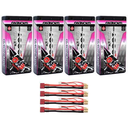 GAONENG GNB 2S 7.6V 4000mAh 100C LCG Shorty 4mm Bullet Hard Case LiPo Battery