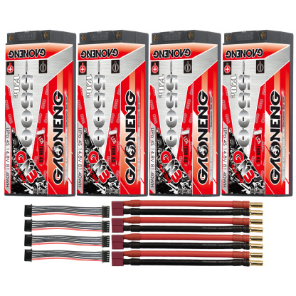 GAONENG GNB 4S 14.8V 5500mAh 120C 5mm Bullet Thin 4S LCG Hard Case LiPo Battery