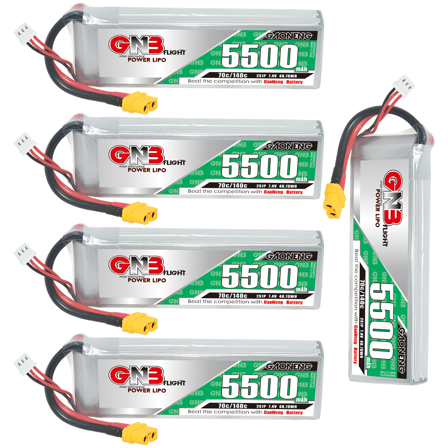 GAONENG GNB 2S 7.4V 5500mAh 70C LiPo Battery XT60