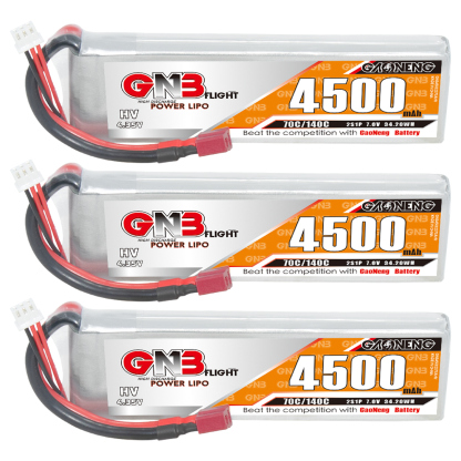 GAONENG GNB LiHV 2S 7.6V 4500mAh 70C LiPo Battery T-PLUG