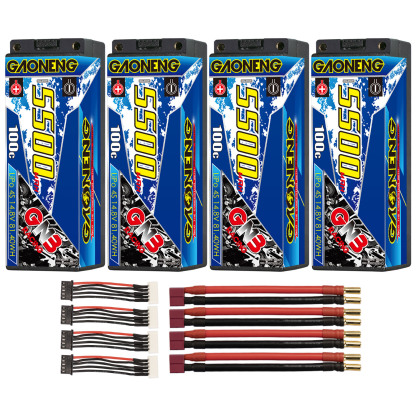 GAONENG GNB 4S 14.8V 5500mAh 100C 5mm Bullet Hard Case LiPo Battery