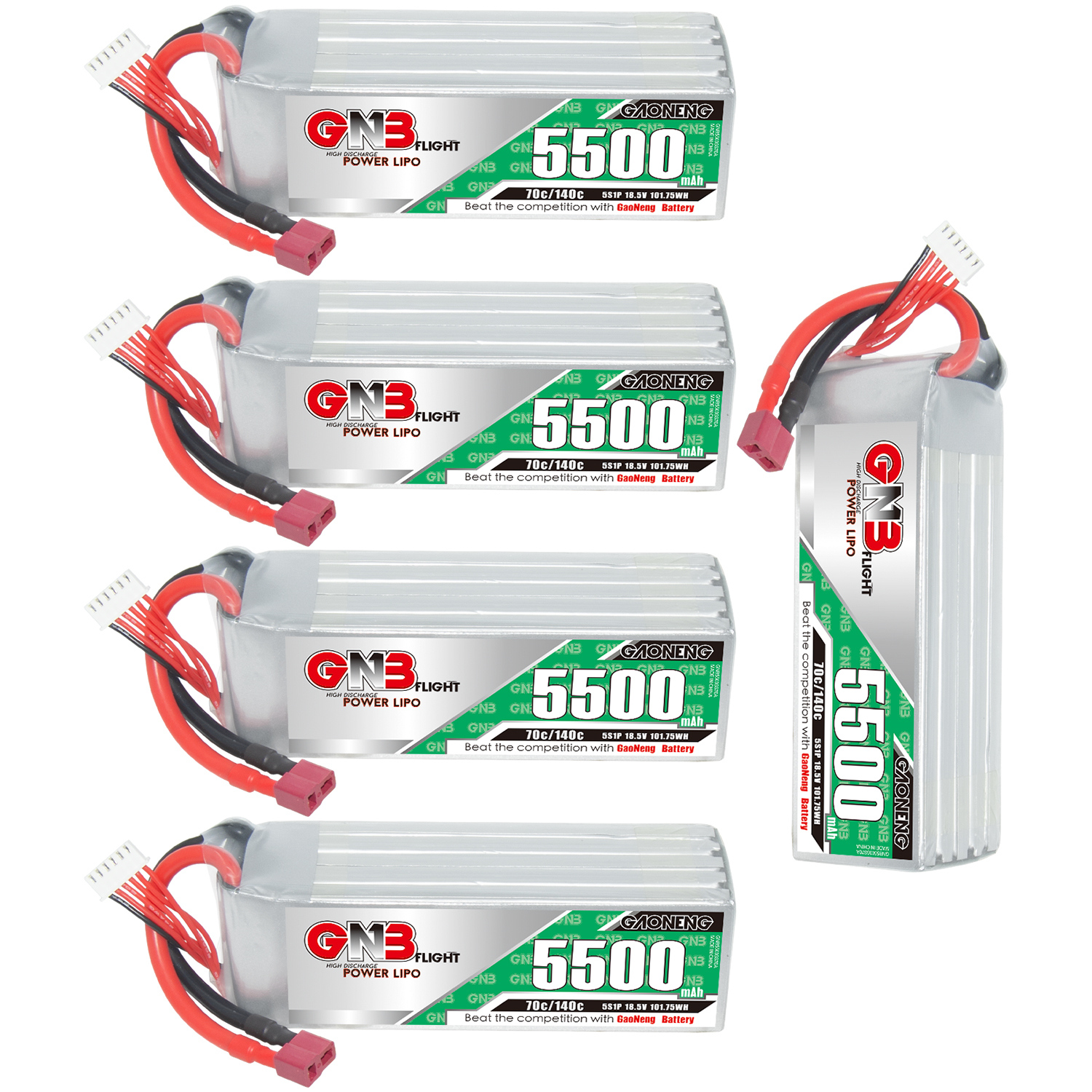GAONENG GNB 5S 18.5V 5500mAh 70C T-PLUG RC LiPo Battery