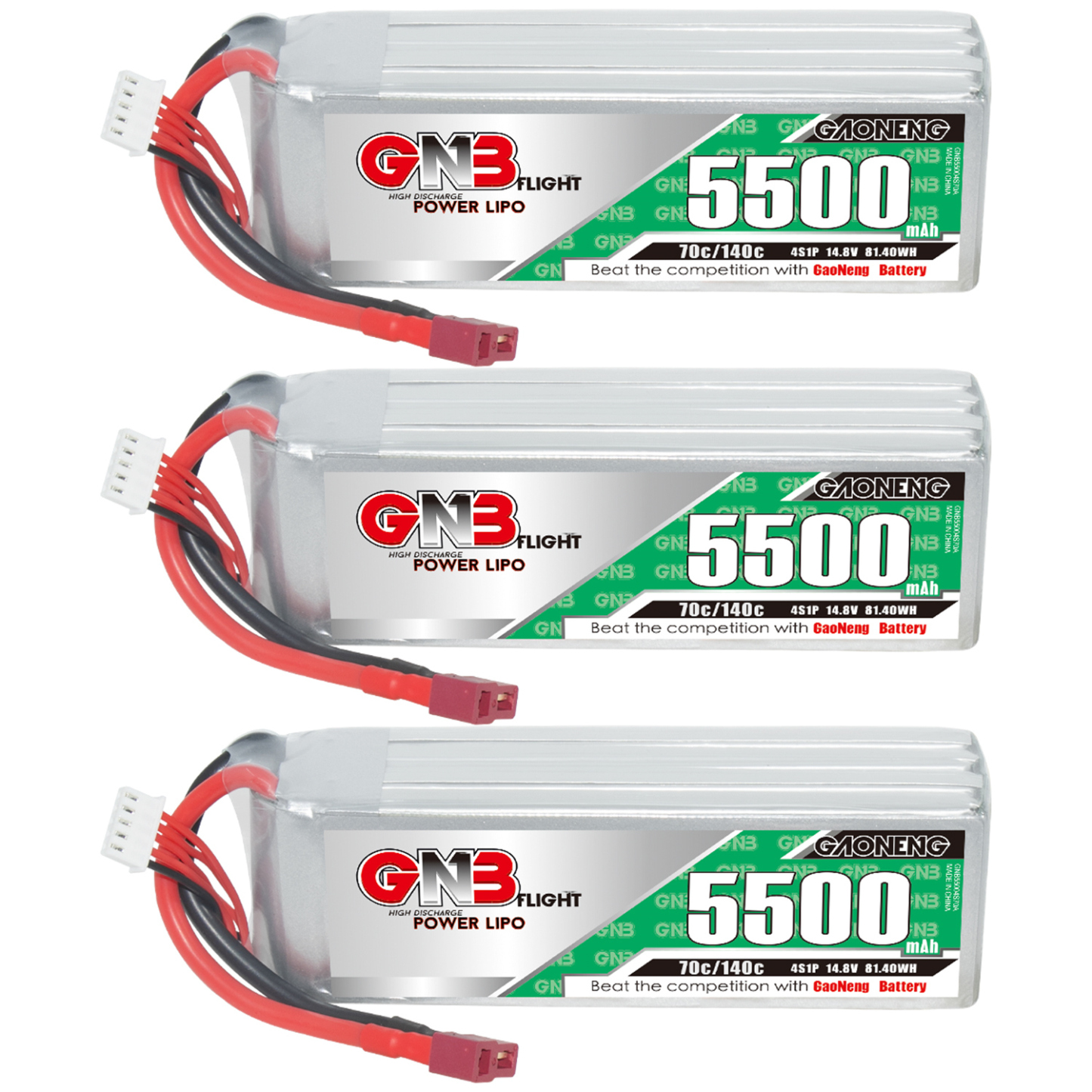 GAONENG GNB 4S 14.8V 5500mAh 70C XT90 LiPo Battery T-PLUG