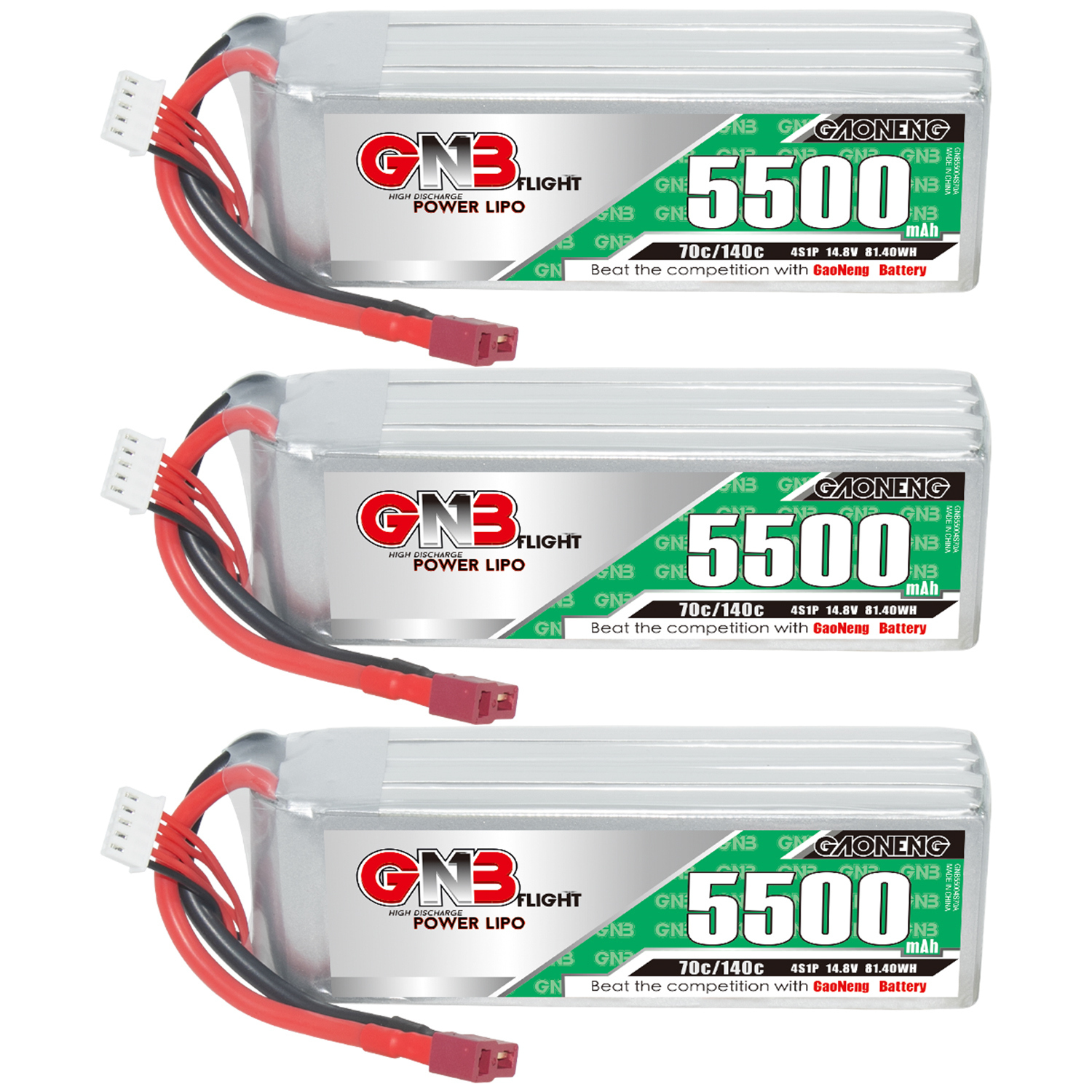 GAONENG GNB 4S 14.8V 5500mAh 70C XT90 LiPo Battery T-PLUG