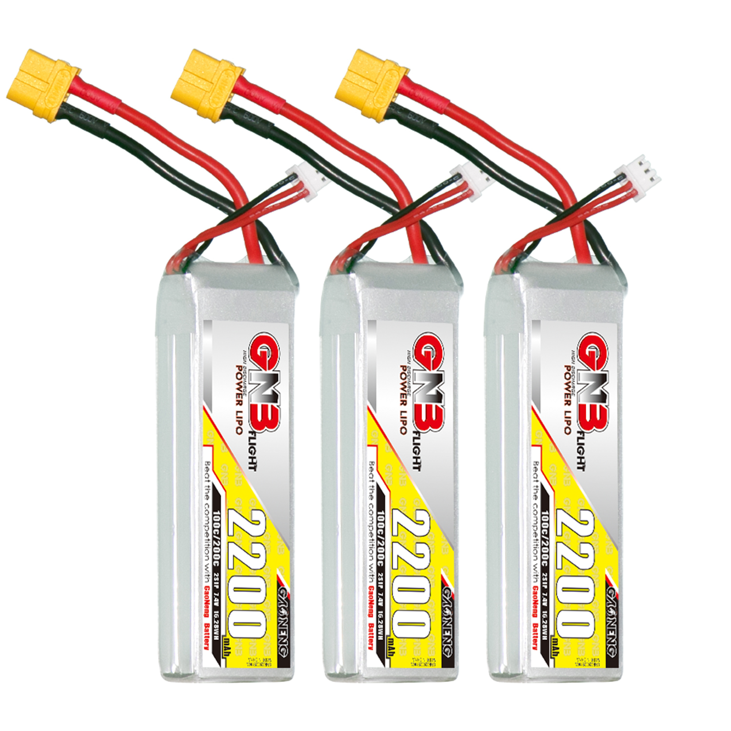 GAONENG GNB 2S 7.4V 2200mAh 100C LiPo Battery XT60 Connector