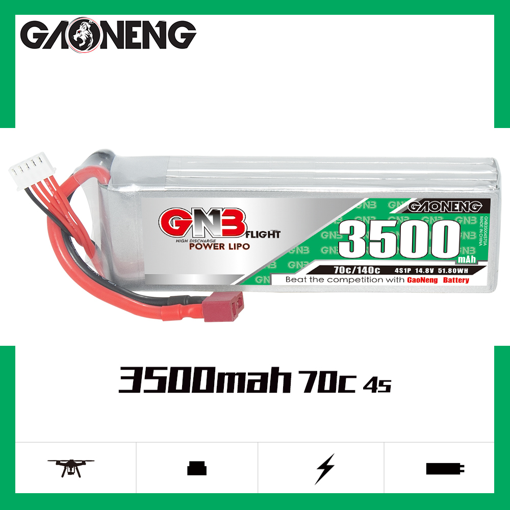 GAONENG GNB 4S 14.8V 3500mAh 70C T-PLUG LiPo Battery