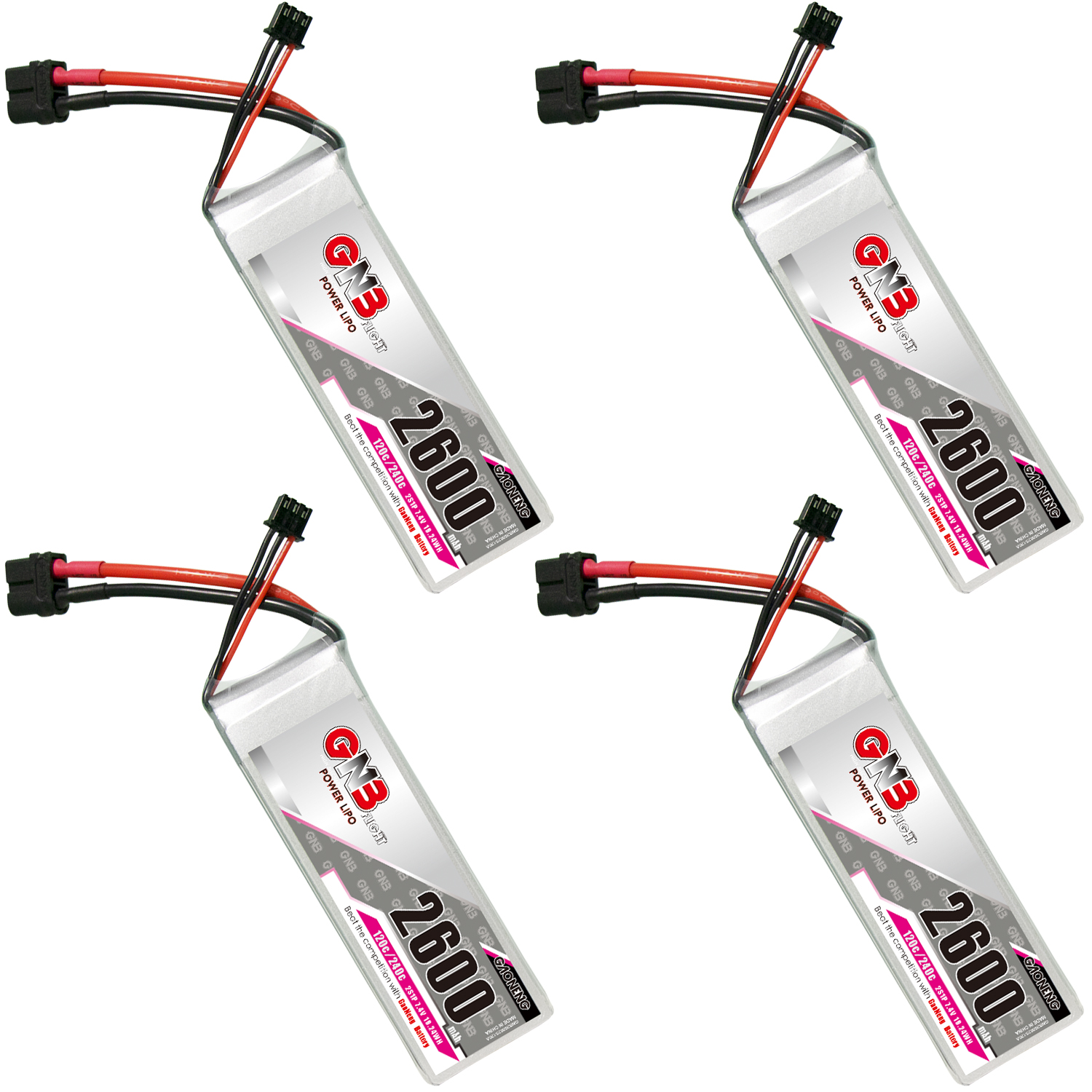 GAONENG GNB 2S 7.4V 2600mAh 120C LiPo Battery XT60 Connector